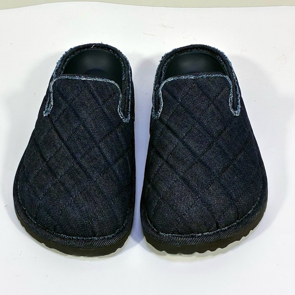 Birkenstock 1774 Eliscu Quilted Denim Slide Clogs Mules Dark Wash Denim 6 37 NEW - Picture 4 of 17